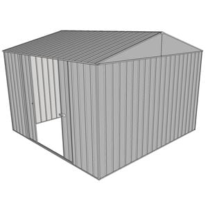 Build-a-Shed 3.0 x 3.0 x 2.3m Gable Double Sliding Side Door Shed - Zinc
