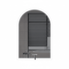 P&P 90x60cm White Mirror With Silver Frame Arch LED Bathroom Mirror