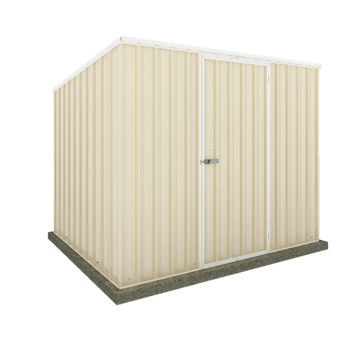 Absco Sheds 2.26mW x 1.52mD x 1.80mH Classic Cream Single Door Reverse Skillion Garden Shed