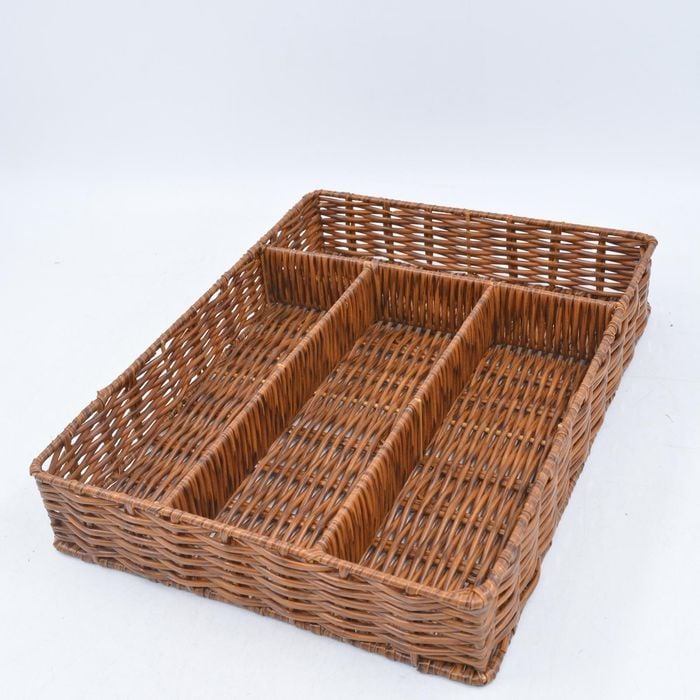 Kelly Home made and Natural Rattan Storage Basket 4 compartments