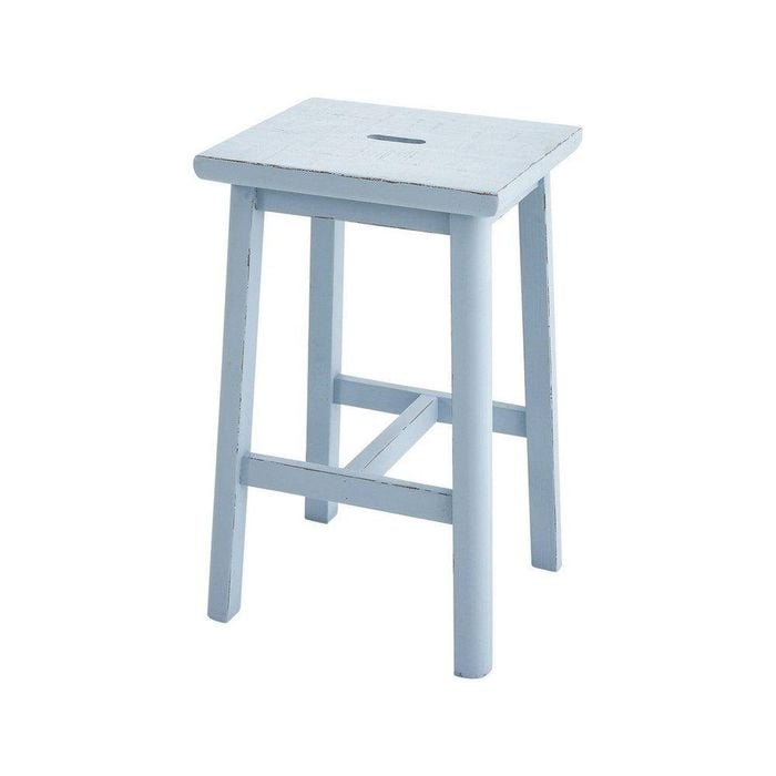 Sallys Square Stool Duckegg Blue