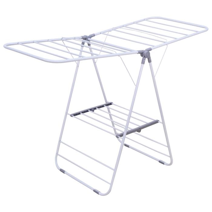 Practa 16m White and Grey Winged Clothes Airer