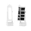 Costway Kids Mirror Jewellery Cabinet Jewelry Organizer Armoire White