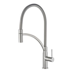 Mondella WELS 5 Star 6L/min 35mm Brushed Nickel Resonance Side Lever Pull Down Sink Mixer