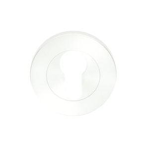 Zanda 55mm Diameter White Round Euro Escutcheon