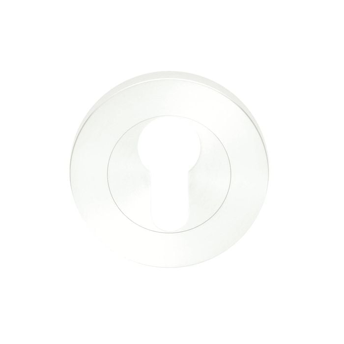 Zanda 55mm Diameter White Round Euro Escutcheon