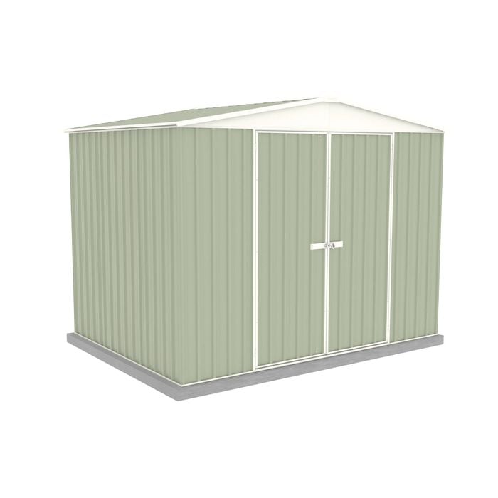 Absco Sheds 3.00mW x 2.18mD x 2.30mH Pale Eucalypt Double Door Highlander Garden Shed 