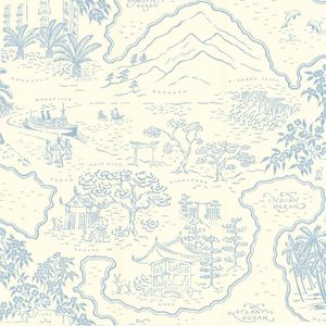 Wallpaper Trader Voyage 1929 Wallpaper Roll 10.05m X 53cm, Blue