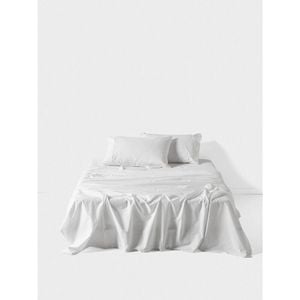 Linen House King Australian Cotton Sheet w/ Pillowcase Set - White