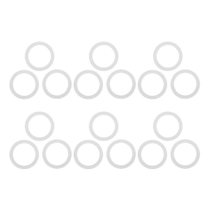 6x 3pc Coffee Culture 6-Cup Silicone Gasket For Stovetop Espresso Cup White