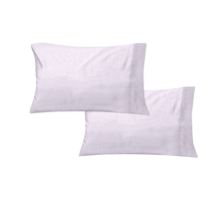 600TC Pair of Solid Color Standard Pillowcases Lilac