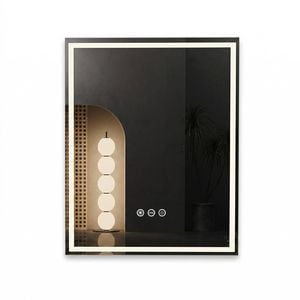 Oakory 40x50cm Rectangle Led Light Bathroom Mirror Backlit Touch Mirror Dimmable Defog