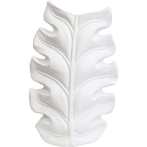 LVD Organic Leaf Vase Rustic Decorative Home/Lounge Decor 30.5x46.5cm White