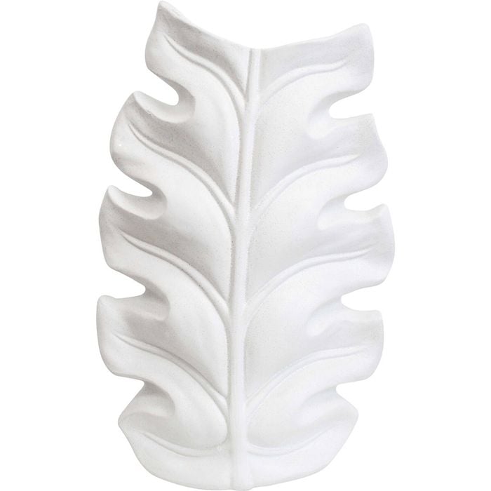 LVD Organic Leaf Vase Rustic Decorative Home/Lounge Decor 30.5x46.5cm White