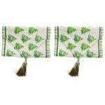 2PK LVD 33x180cm Linen Pine Trees Table Runner Home Decor