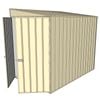 Build-a-Shed 1.5 x 2.3 x 2m Skillion Shed without Side Doors - Cream
