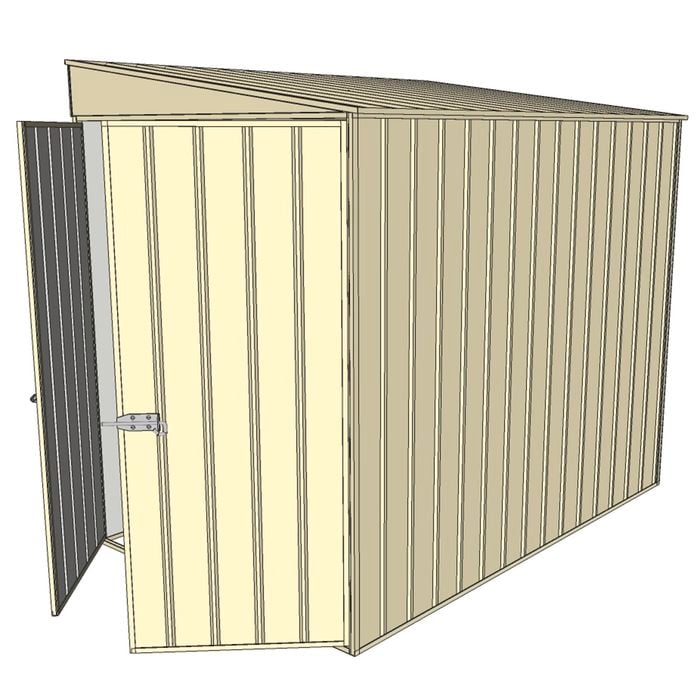 Build-a-Shed 1.5 x 2.3 x 2m Skillion Shed without Side Doors - Cream