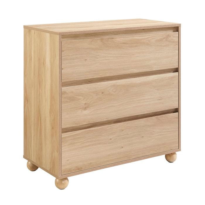 Astin Sinclair 800 x 400 x 800mm Oak Harper 3 Drawer Chest