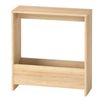 Levede Side Table with Magazine Rack Slim Narrow in Oak Colour