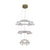 JENGA 3 Tier Crystal Chandelier Tri-colour LED (Gold)
