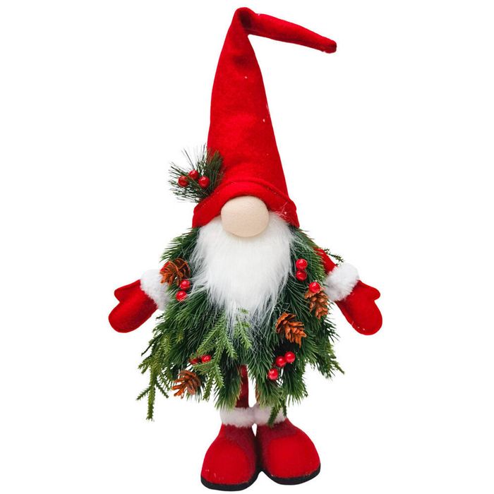 Urban Tomte Ent with Hat Standing Christmas Decoration 52cm Red/White/Green