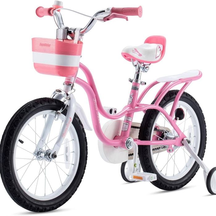 RoyalBaby Little Swan Girl's Bike with Basket, 16 inch
