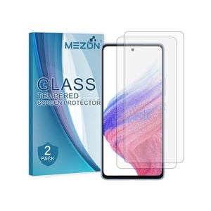 2 Pack MEZON Samsung Galaxy A53 5G Clear Tempered Glass Screen Protectors