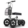 Altus Bariatric Knee Scooter Walker Foldable All-terrain 12 Inch Pneumatic Tires - Titanium