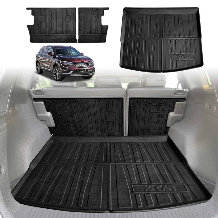 Boot Liner Set For Renault Koleos 2016-onwards All Weather Heavy Duty Car Trunk Back Seat Protector Cargo Kick Mats