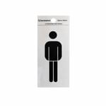 Sandleford 100 x 50mm Mens Symbol Silver Self Adhesive Sign
