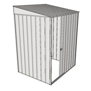 Build-A-Shed 1.2 x 1.5 x 2.0m Skillion Single Sliding Side Door Shed - Zinc