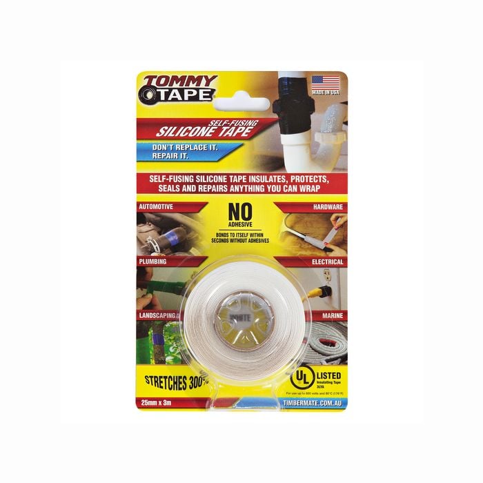 Tommy Tape 25mm x 3m Clear Self Fusing Silicone Tape