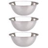 3PK Appetito Stainless Steel Mixing Bowl 24cm/2L - Silver