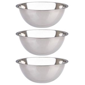 3PK Appetito Stainless Steel Mixing Bowl 24cm/2L - Silver