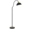Telbix Brevik Modern Standing Floor Lamp Light Metal Black Satin