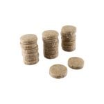 Felt Gard 19mm Beige Round Adhesive Felt Discs - 20 Pack