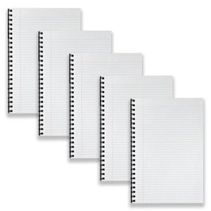 5pc Spirax 512 Hard Cover A4 Spiral Notebook Writing Stationery 200-pages Black