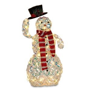 Christabelle 92cm Snowman Christmas Light Up Display Animated LED Outdoor Indoor Yard Lawn Statue