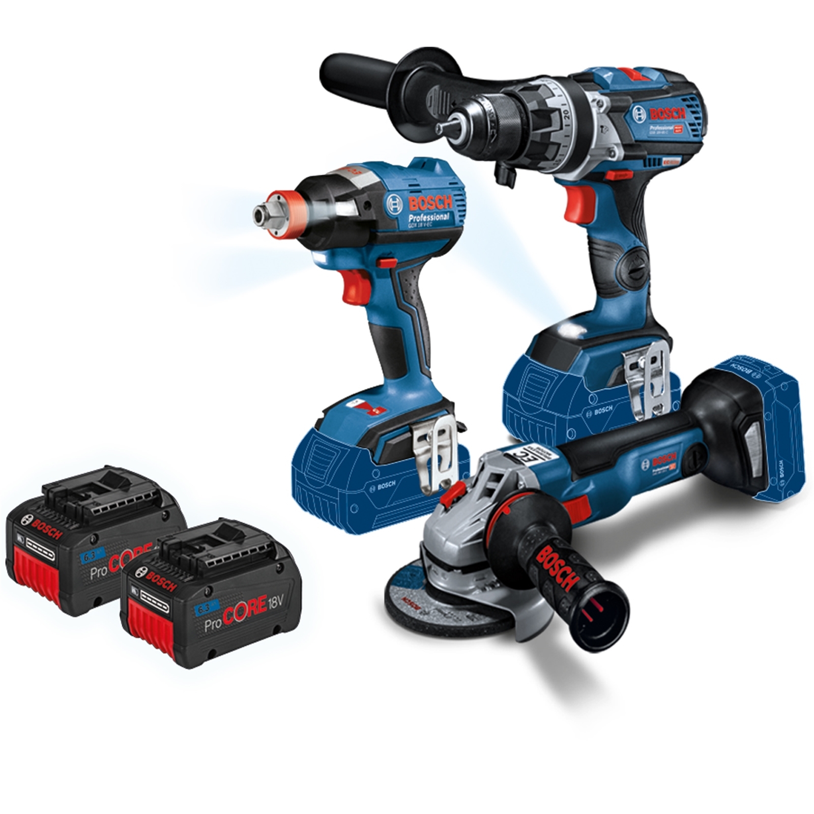 Bosch Blue 18V 3 Piece DB 3-XG EC 6.3 Kit product image