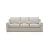 Plushy 3 Seater Sofa Fabric Uplholstered Lounge Couch - Stone