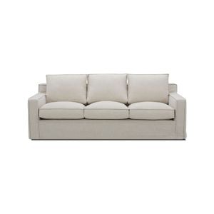 Plushy 3 Seater Sofa Fabric Uplholstered Lounge Couch - Stone