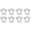8PK R&M Angel Cookie Cutter Polyresin Coated Steel 7.75cm - White
