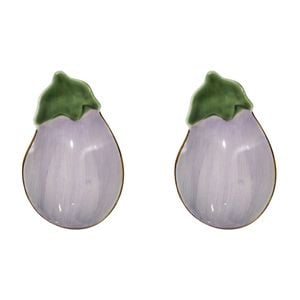 2PK LVD Ceramic 18cm Bowl Eggplant Serving Dish Dinnerware - Purple