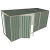 Build-a-Shed 1.5 x 4.5 x 2m Sliding Door Tunnel Shed with Side Doors - Green