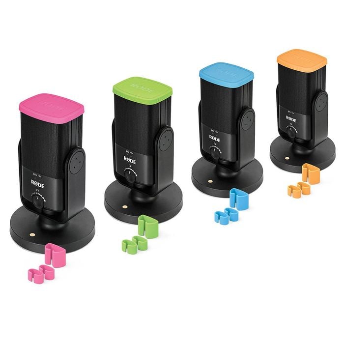 Rode Colors Color-coded Caps And Cable Clips For Nt-usb Mini Microphones (set Of 4)