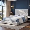 Artiss Queen Bed Frame with Tufted Headboard Grey