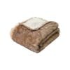 J.elliot Home Brown Fox Faux Fur 130x160cm Throw Blanket - Brown