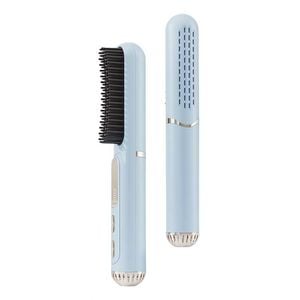 Catzon Portable Cold Air Straightening Comb Brush for Travel-Blue