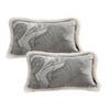 SOGA 2X 35cm Wabi-Sabi Rectangular Raised Embroidery Throw Pillow