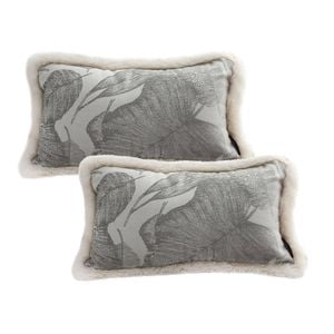 SOGA 2X 35cm Wabi-Sabi Rectangular Raised Embroidery Throw Pillow